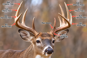 Whitetail Buck Antler Anatomy Diagram